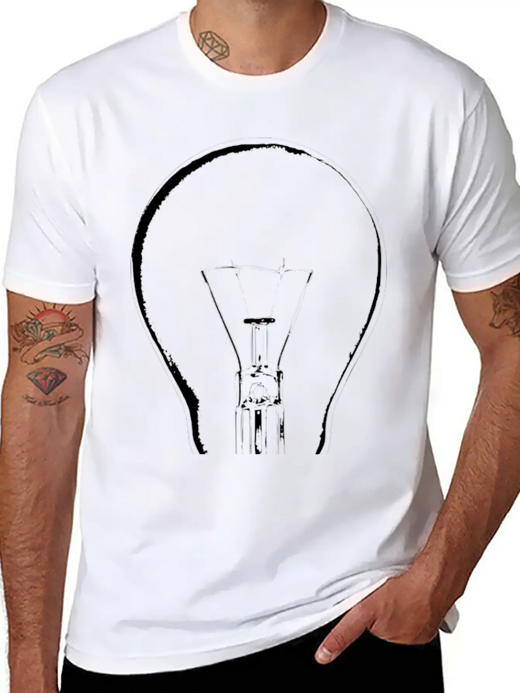 Lightbulb Light Bulb Gluehbirne Gluehlampe Lamp14 Casual Graphic T-Shirt – Simple And Comfortable Daily Wear