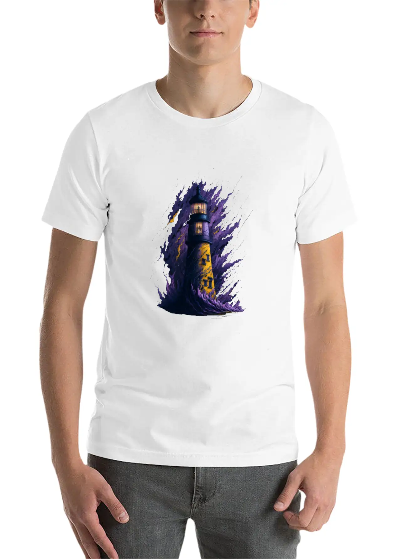 Lighthouse Unisex Casual T-Shirt – Clean Design For Daily Comfort