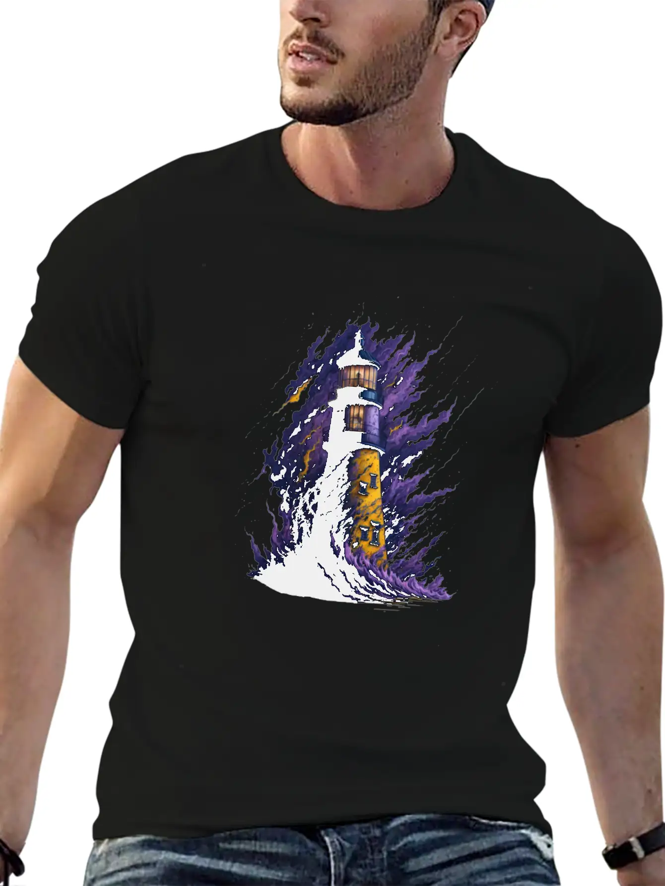 Lighthouse Unisex Casual T-Shirt – Clean Design For Daily Comfort