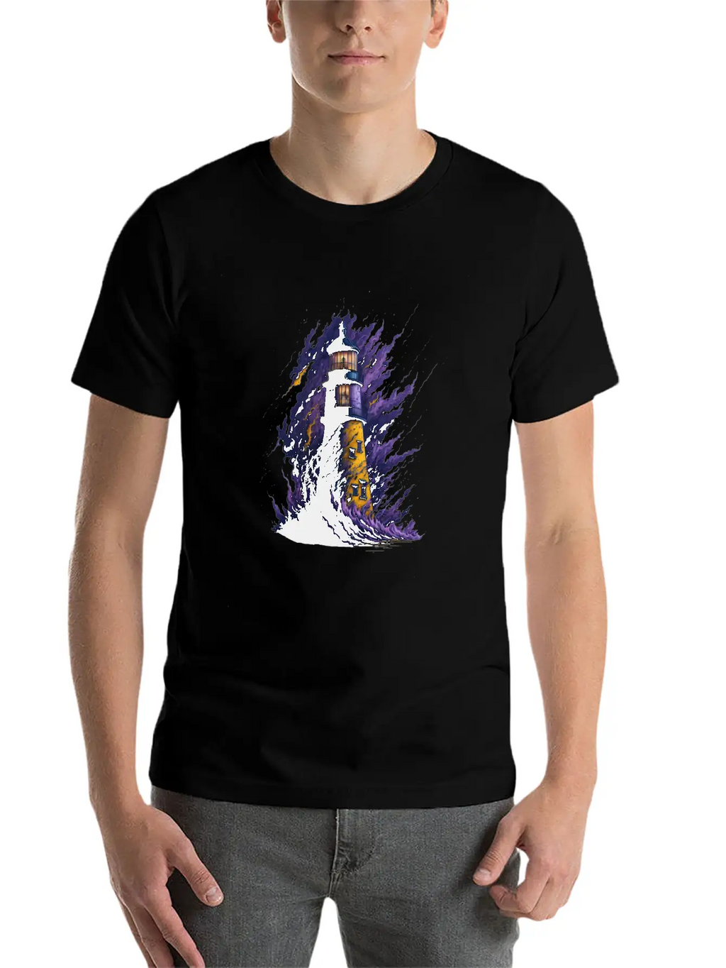 Lighthouse Unisex Casual T-Shirt – Clean Design For Daily Comfort