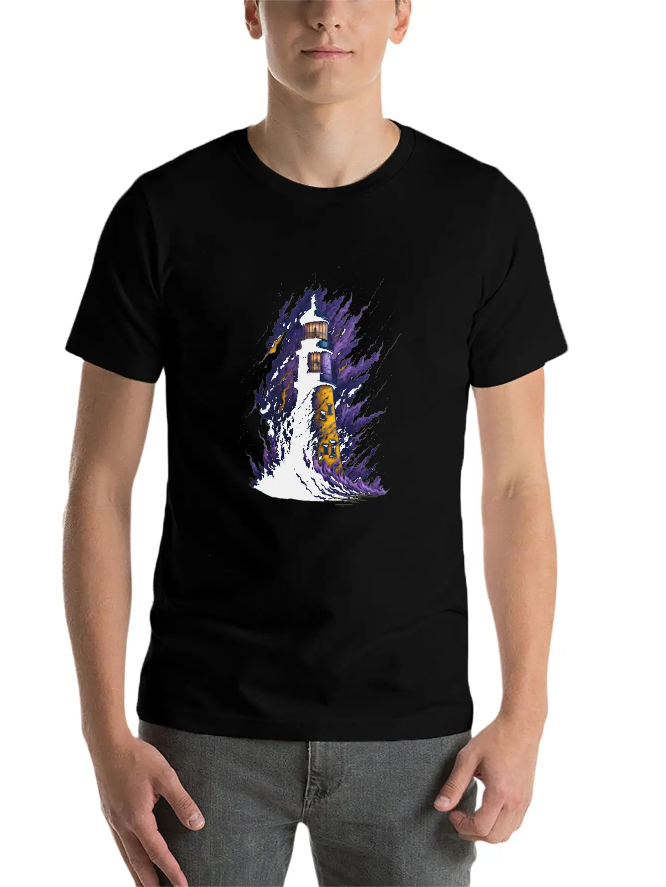 Lighthouse Unisex Casual T-Shirt – Clean Design For Daily Comfort
