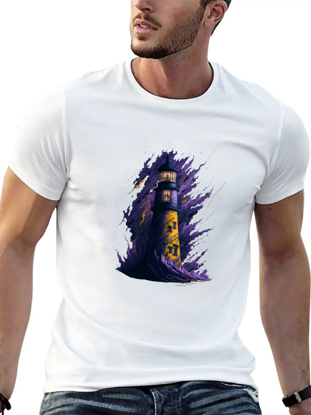 Lighthouse Unisex Casual T-Shirt – Clean Design For Daily Comfort