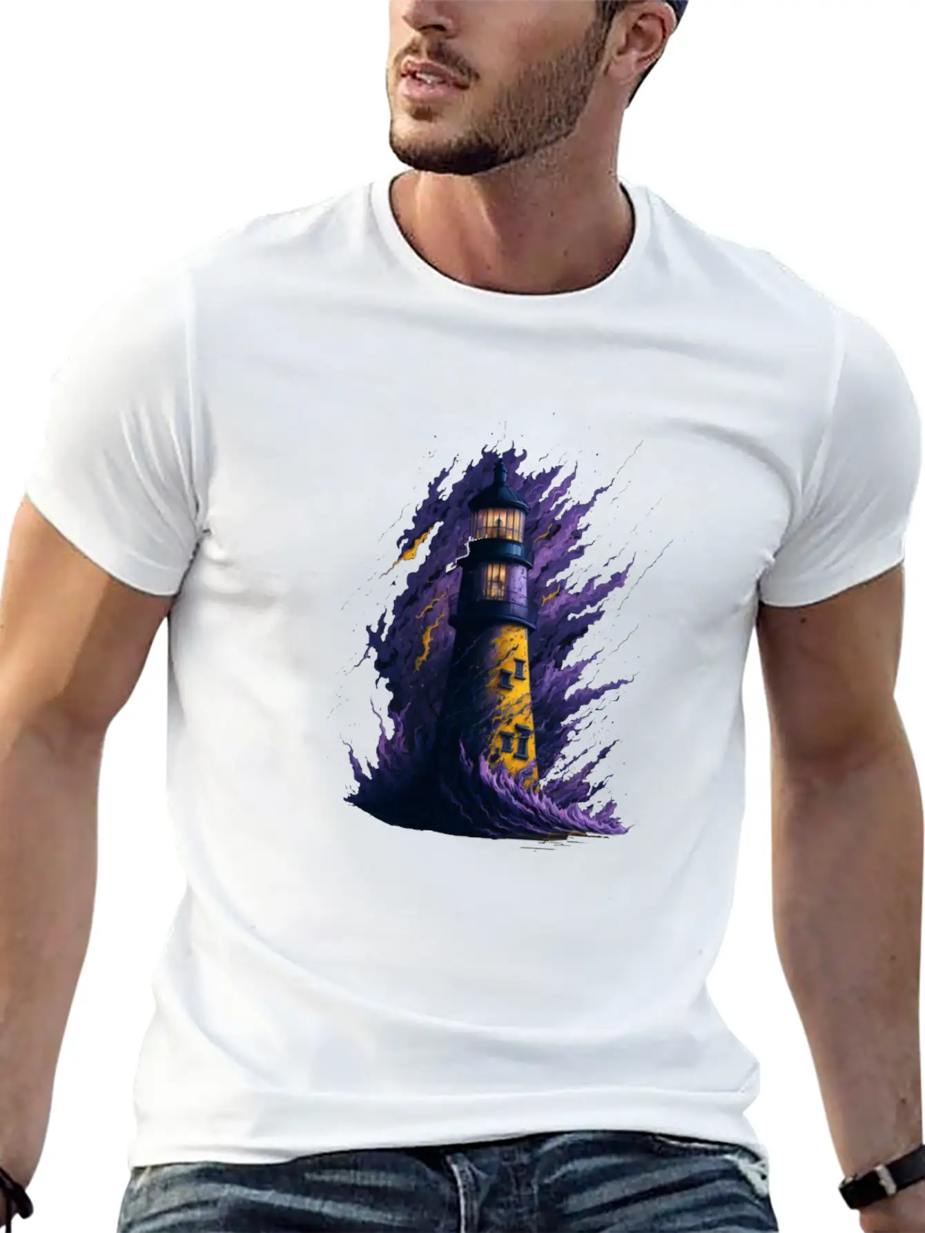 Lighthouse Unisex Casual T-Shirt – Clean Design For Daily Comfort