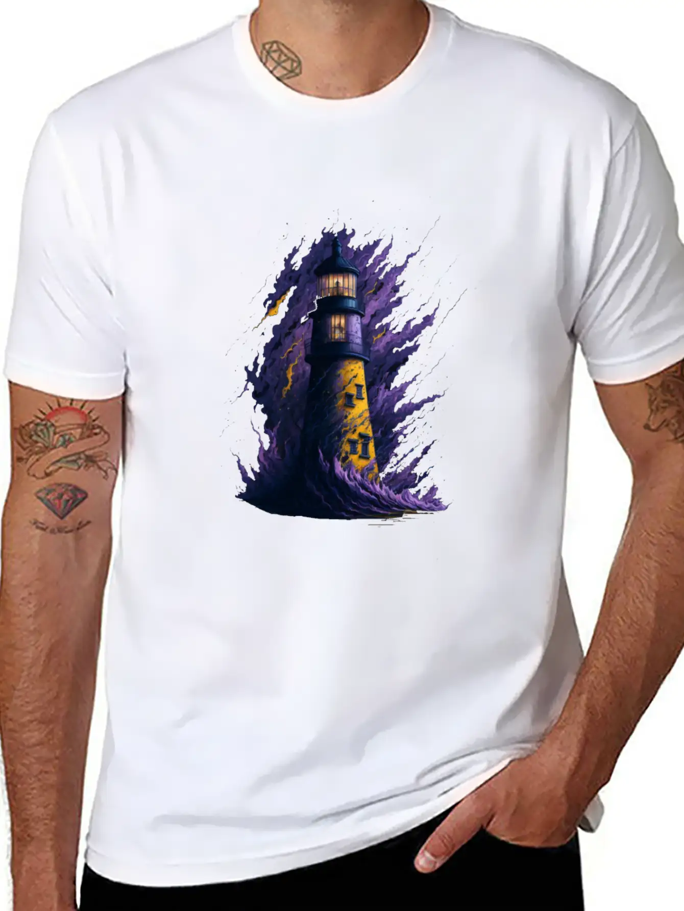 Lighthouse Unisex Casual T-Shirt – Clean Design For Daily Comfort