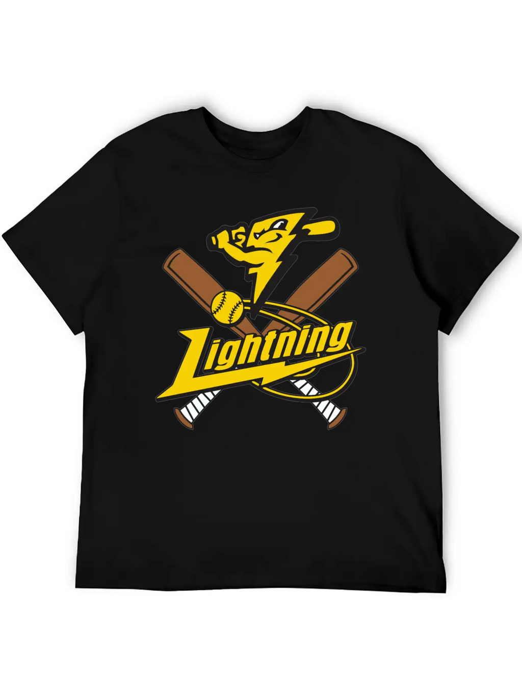 Lightning Baseball Unisex Casual T-Shirt – Clean Design For Daily Comfort