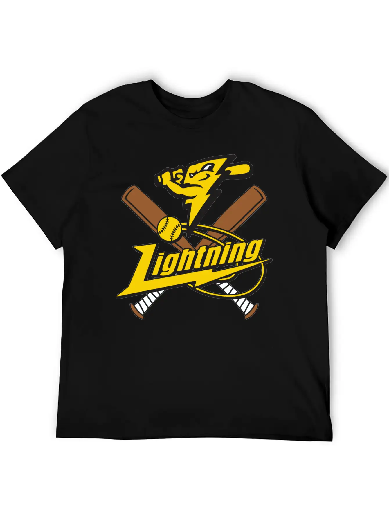Lightning Baseball Unisex Casual T-Shirt – Clean Design For Daily Comfort