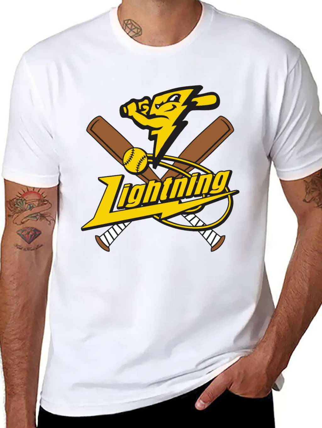 Lightning Baseball Unisex Casual T-Shirt – Clean Design For Daily Comfort