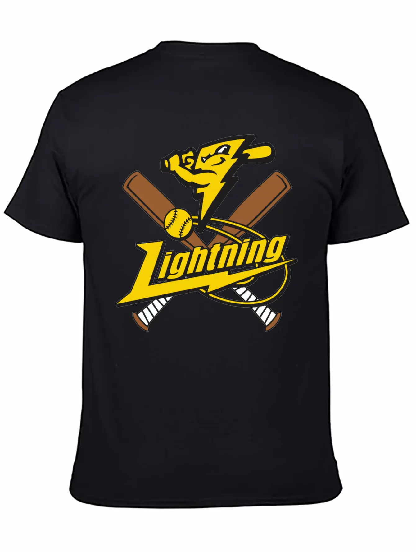 Lightning Baseball Unisex Casual T-Shirt – Clean Design For Daily Comfort