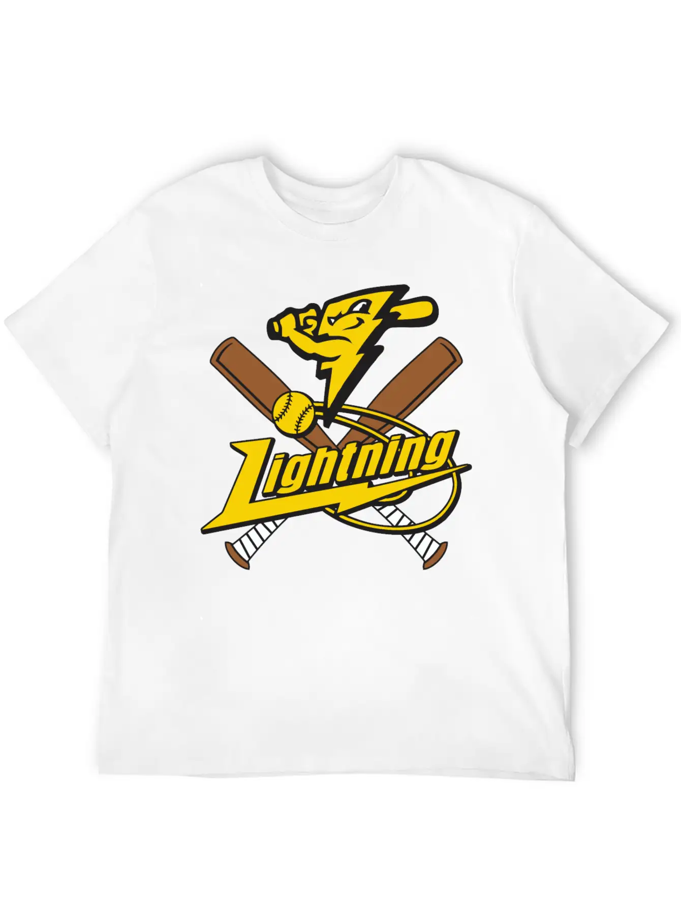 Lightning Baseball Unisex Casual T-Shirt – Clean Design For Daily Comfort