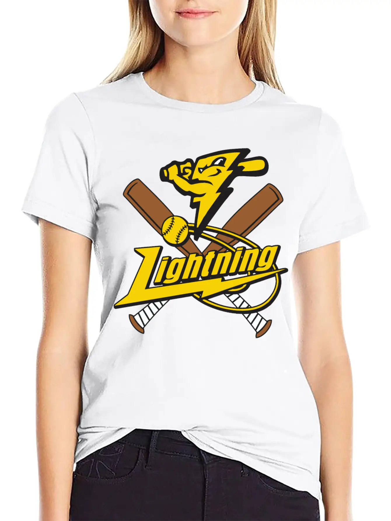 Lightning Baseball Unisex Casual T-Shirt – Clean Design For Daily Comfort