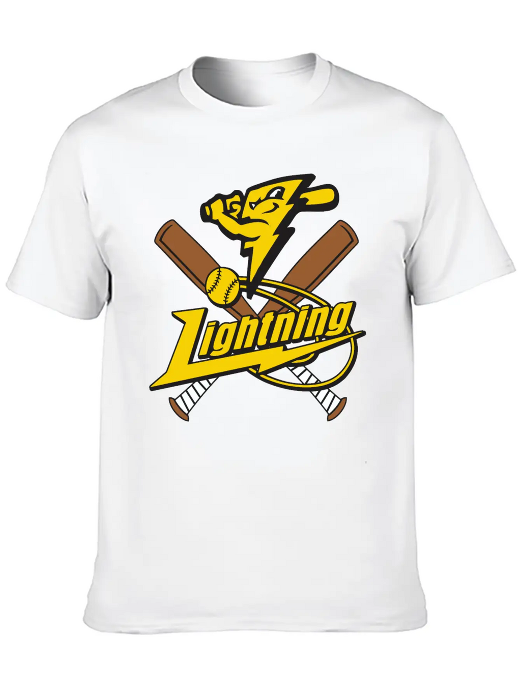 Lightning Baseball Unisex Casual T-Shirt – Clean Design For Daily Comfort