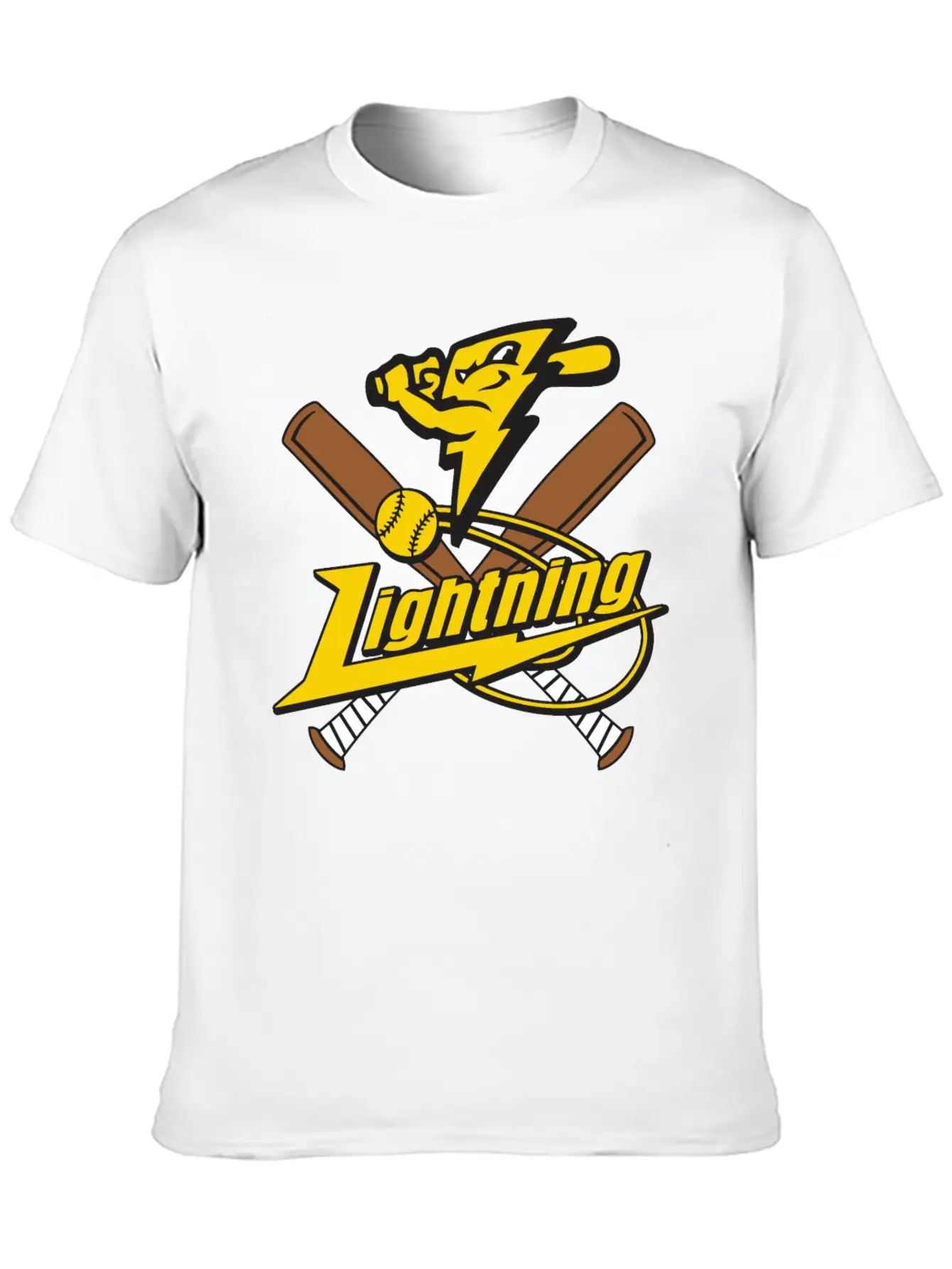 Lightning Baseball Unisex Casual T-Shirt – Clean Design For Daily Comfort