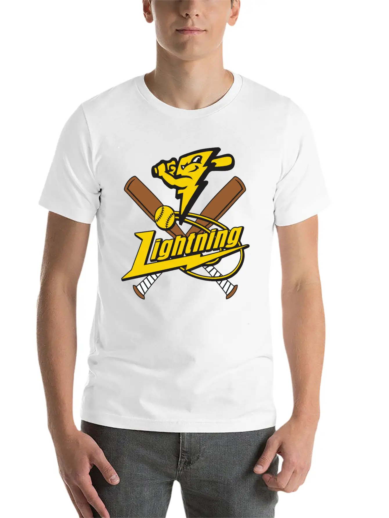 Lightning Baseball Unisex Casual T-Shirt – Clean Design For Daily Comfort