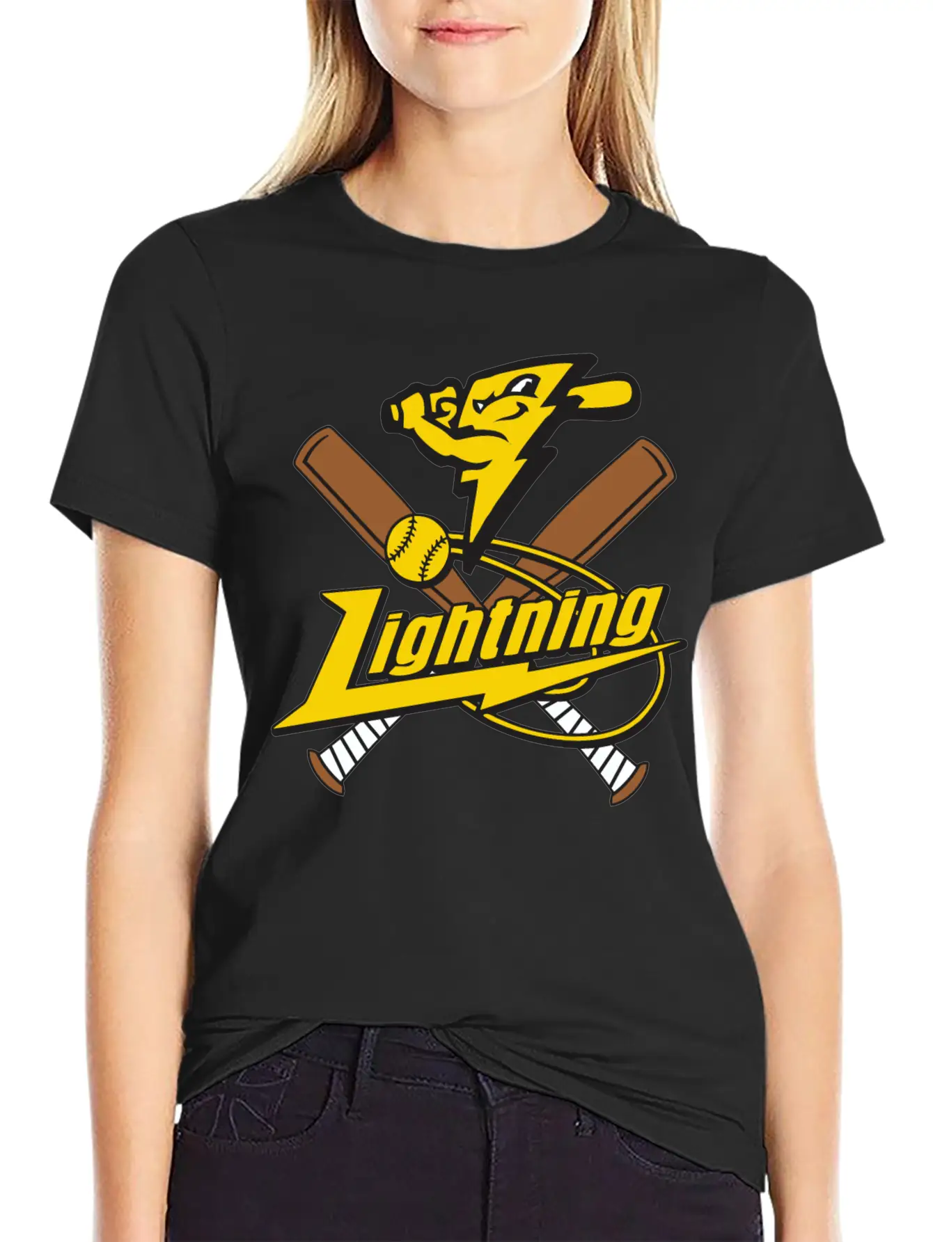 Lightning Baseball Unisex Casual T-Shirt – Clean Design For Daily Comfort