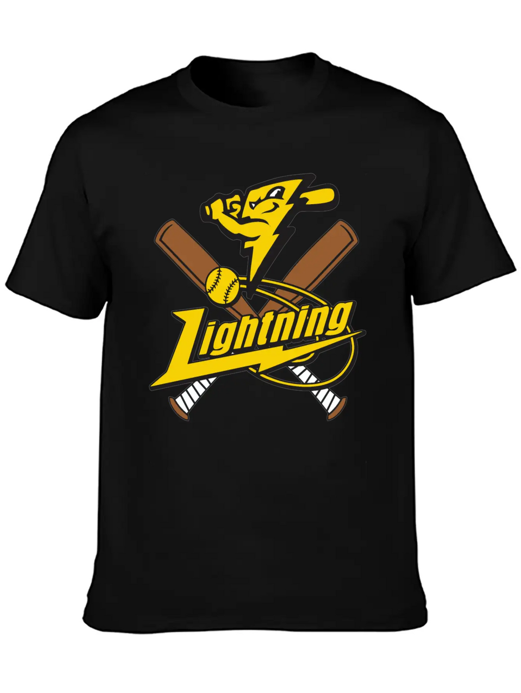 Lightning Baseball Unisex Casual T-Shirt – Clean Design For Daily Comfort