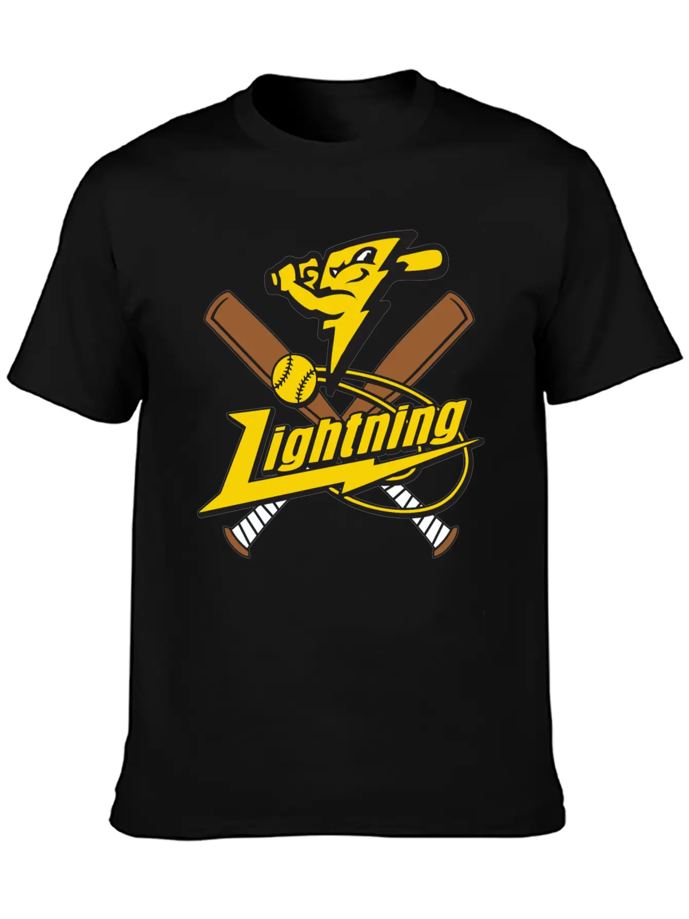 Lightning Baseball Unisex Casual T-Shirt – Clean Design For Daily Comfort