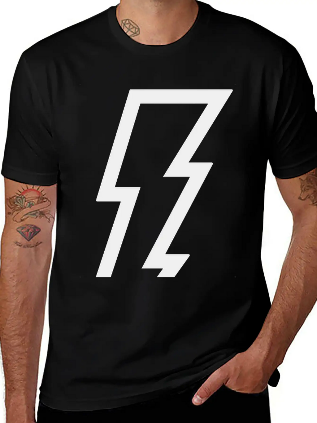 Lightning Bolt Unisex Casual T-Shirt – Clean Design For Daily Comfort
