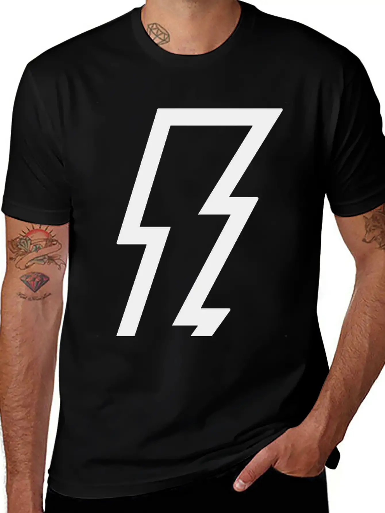 Lightning Bolt Unisex Casual T-Shirt – Clean Design For Daily Comfort