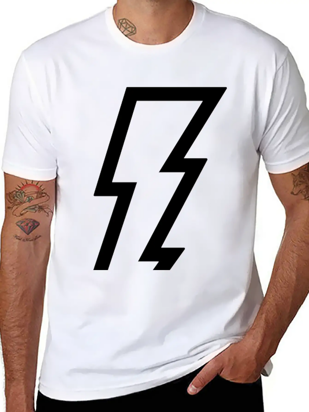 Lightning Bolt Unisex Casual T-Shirt – Clean Design For Daily Comfort