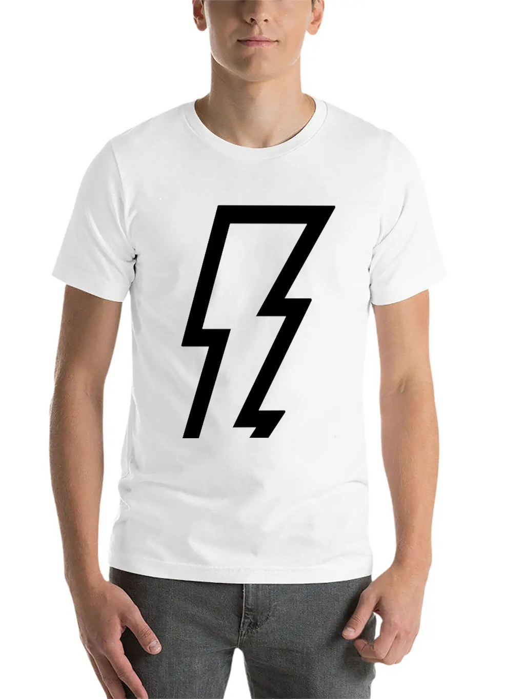 Lightning Bolt Unisex Casual T-Shirt – Clean Design For Daily Comfort