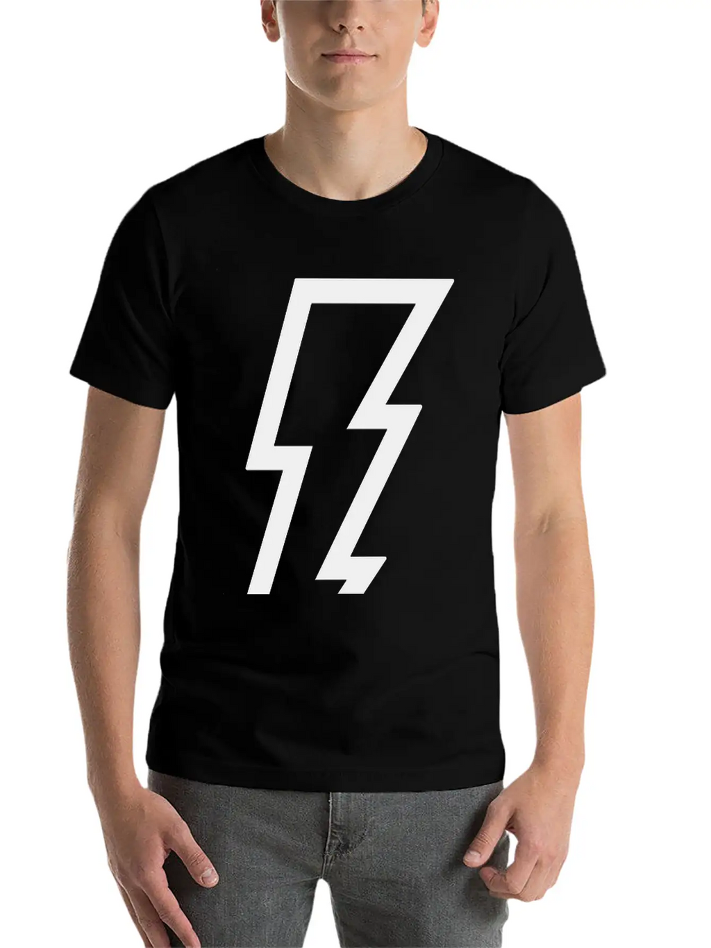 Lightning Bolt Unisex Casual T-Shirt – Clean Design For Daily Comfort