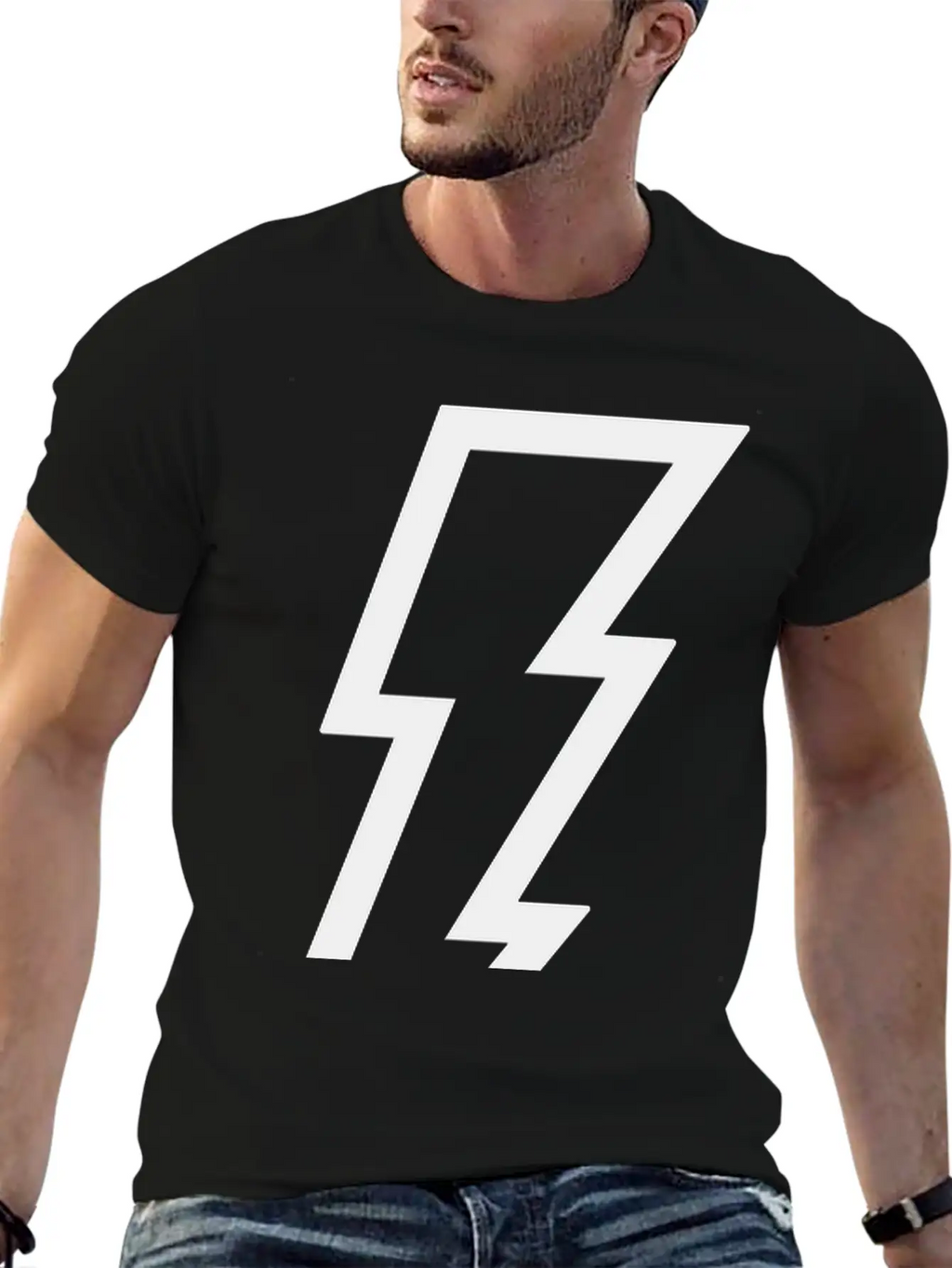 Lightning Bolt Unisex Casual T-Shirt – Clean Design For Daily Comfort