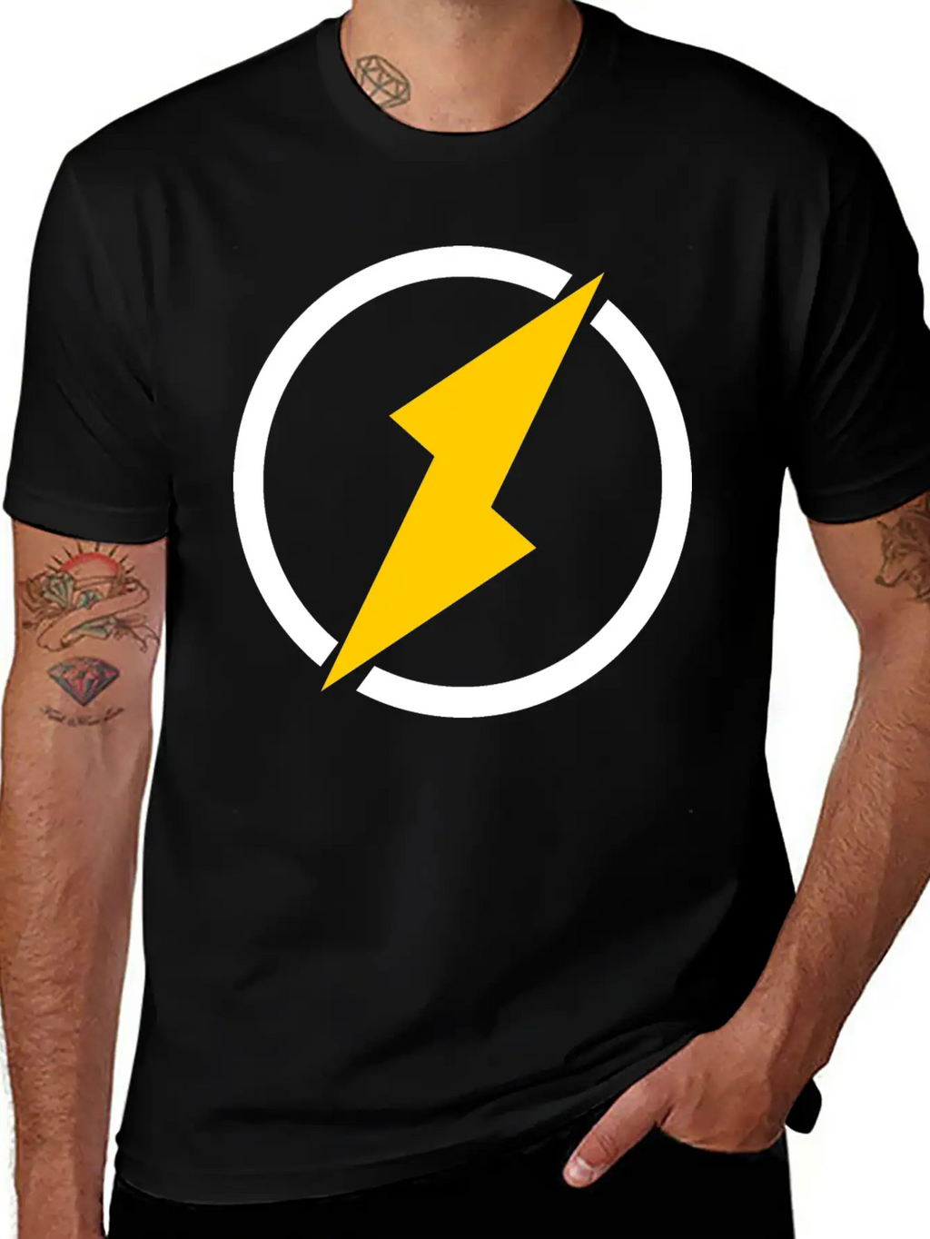 Lightning Logo Unisex Casual T-Shirt – Clean Design For Daily Comfort