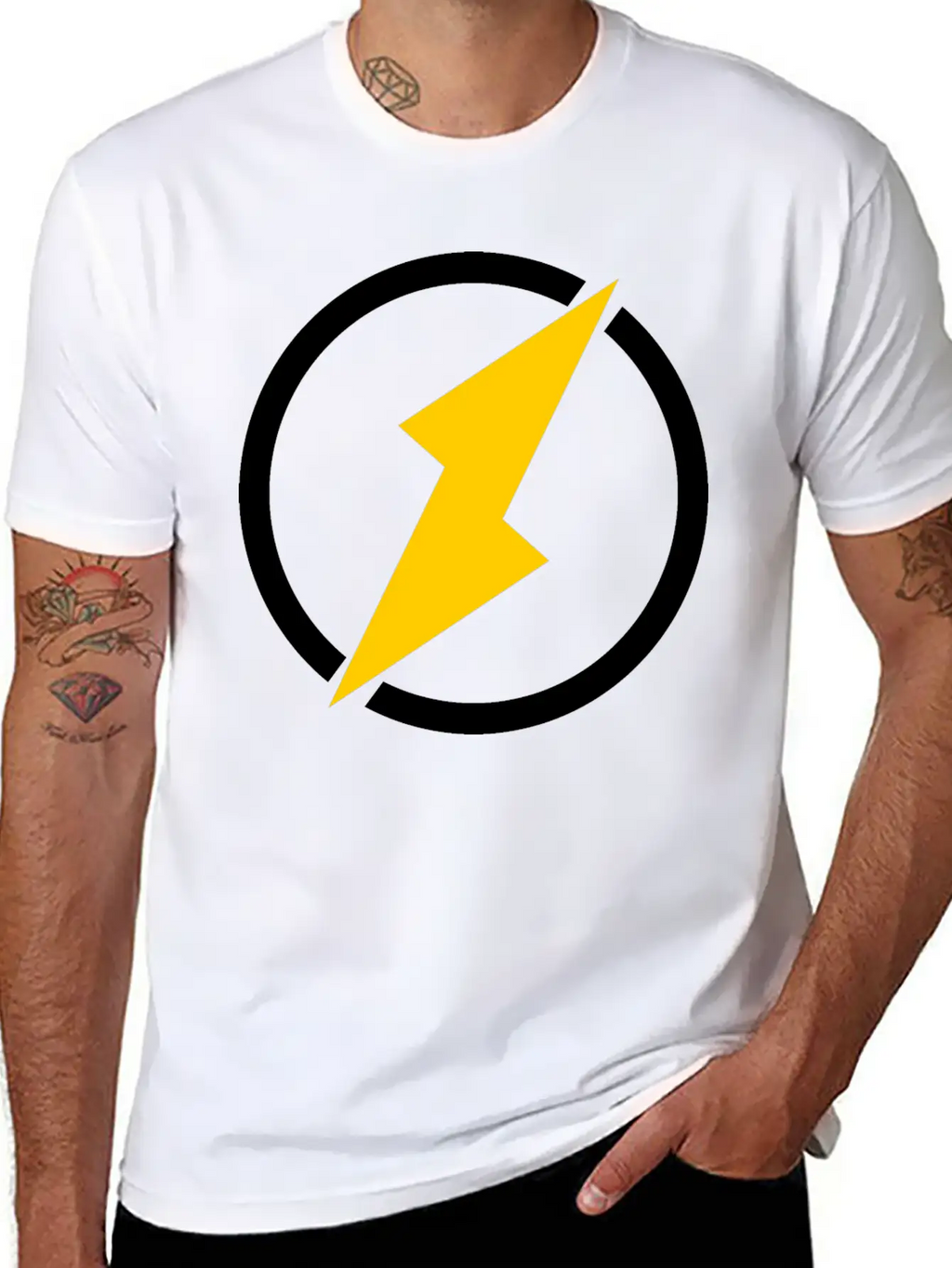 Lightning Logo Unisex Casual T-Shirt – Clean Design For Daily Comfort