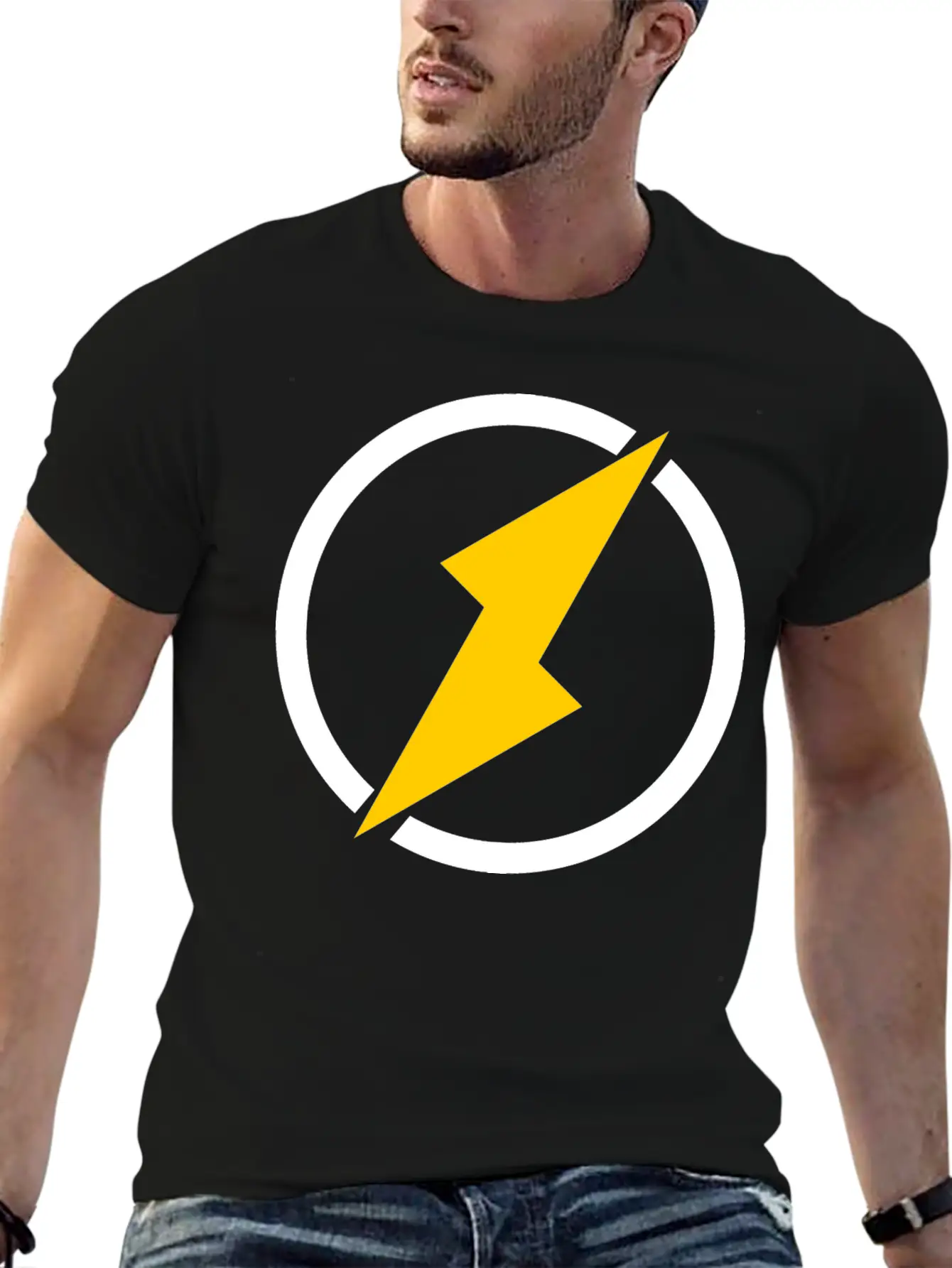 Lightning Logo Unisex Casual T-Shirt – Clean Design For Daily Comfort