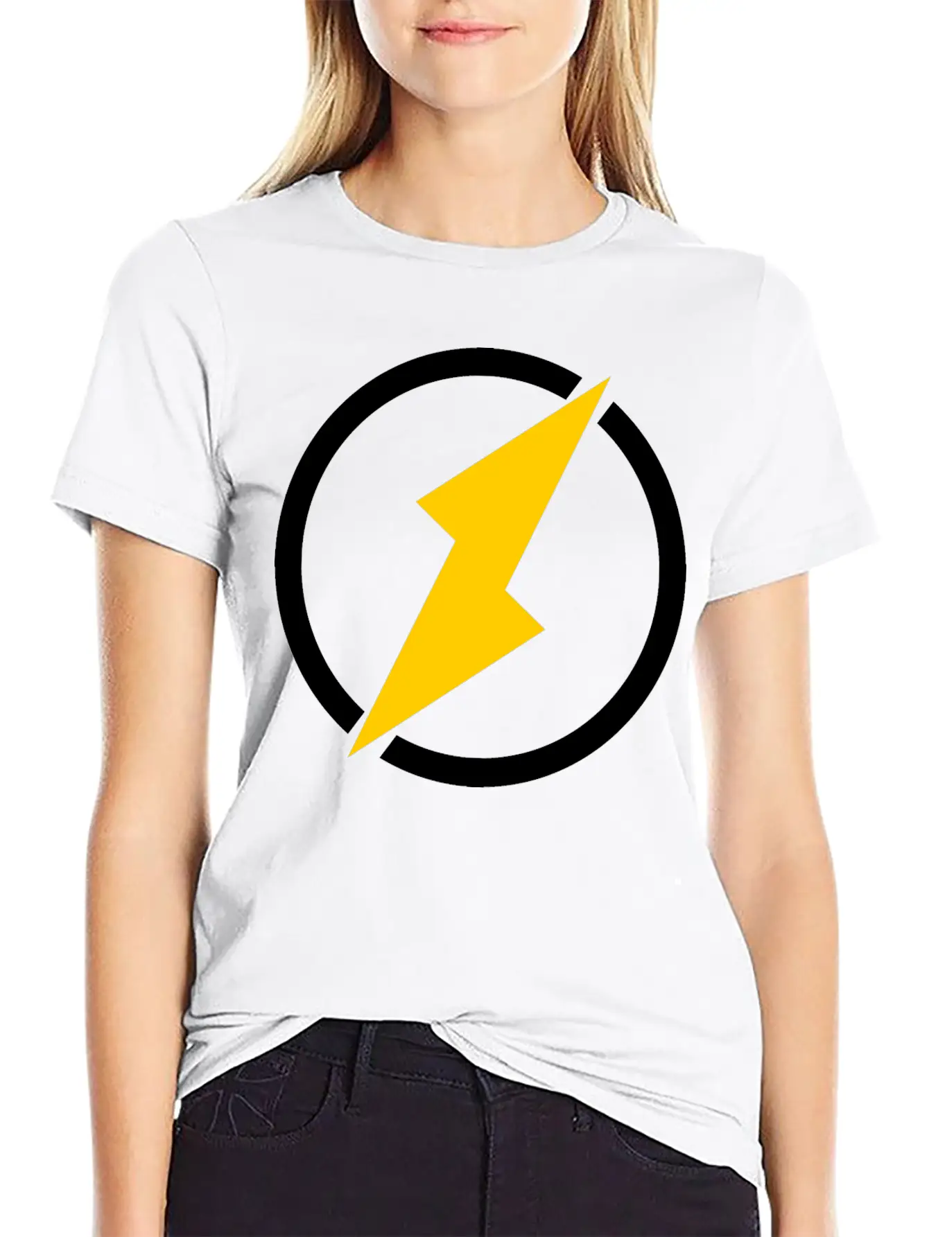 Lightning Logo Unisex Casual T-Shirt – Clean Design For Daily Comfort
