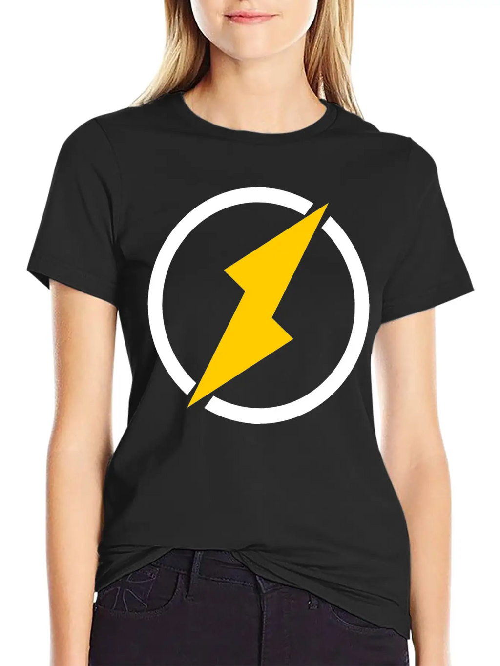 Lightning Logo Unisex Casual T-Shirt – Clean Design For Daily Comfort