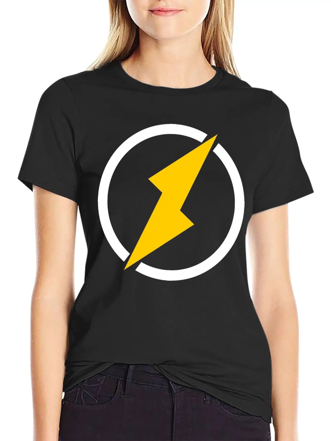 Lightning Logo Unisex Casual T-Shirt – Clean Design For Daily Comfort