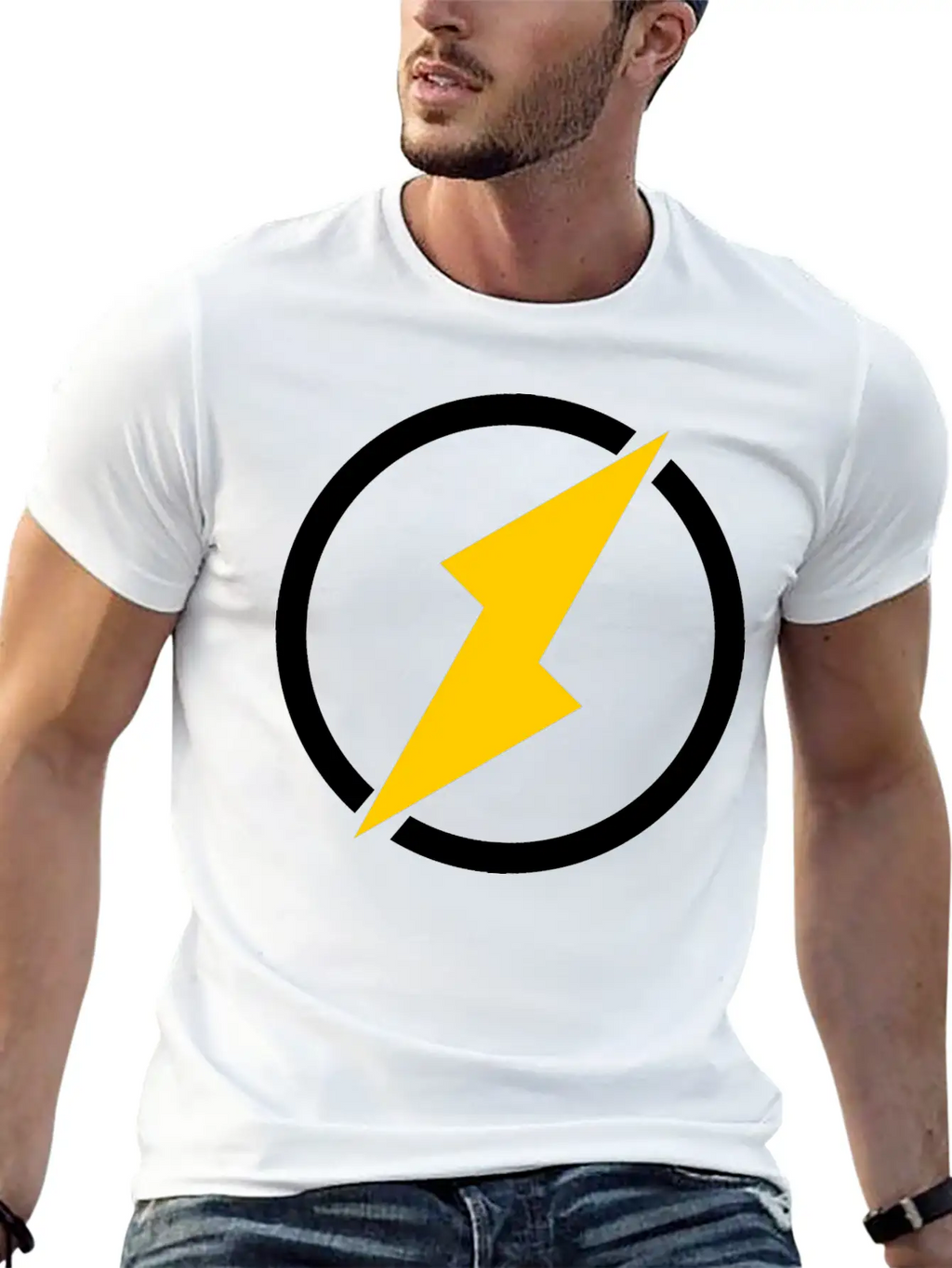 Lightning Logo Unisex Casual T-Shirt – Clean Design For Daily Comfort