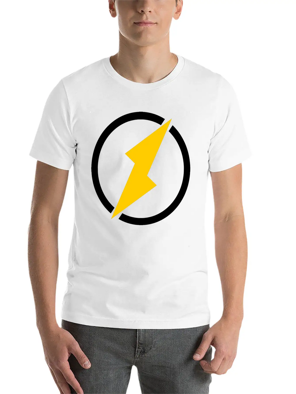 Lightning Logo Unisex Casual T-Shirt – Clean Design For Daily Comfort