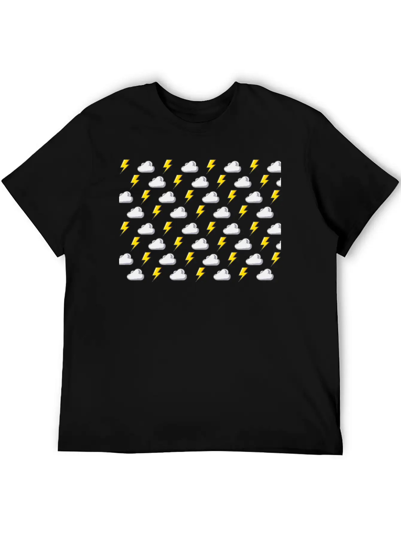 Lightning Rain Cloud Thunder Thunderstorm Wind Unisex Casual T-Shirt – Clean Design For Daily Comfort