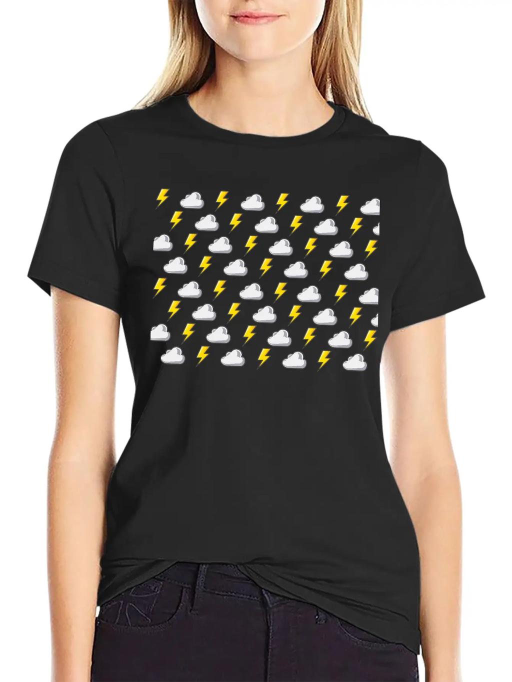 Lightning Rain Cloud Thunder Thunderstorm Wind Unisex Casual T-Shirt – Clean Design For Daily Comfort