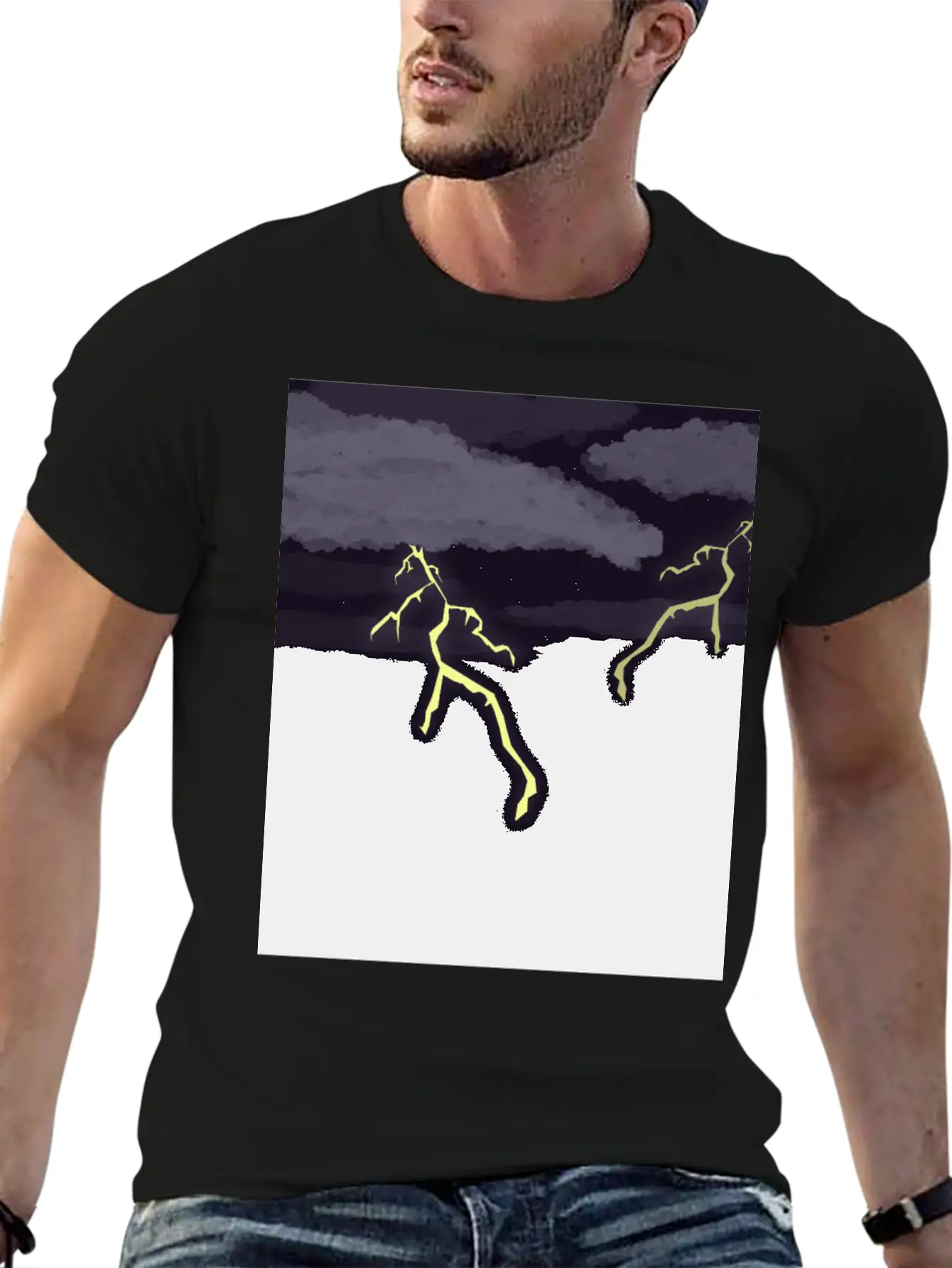 Lightning Thunder Unisex Casual T-Shirt – Clean Design For Daily Comfort