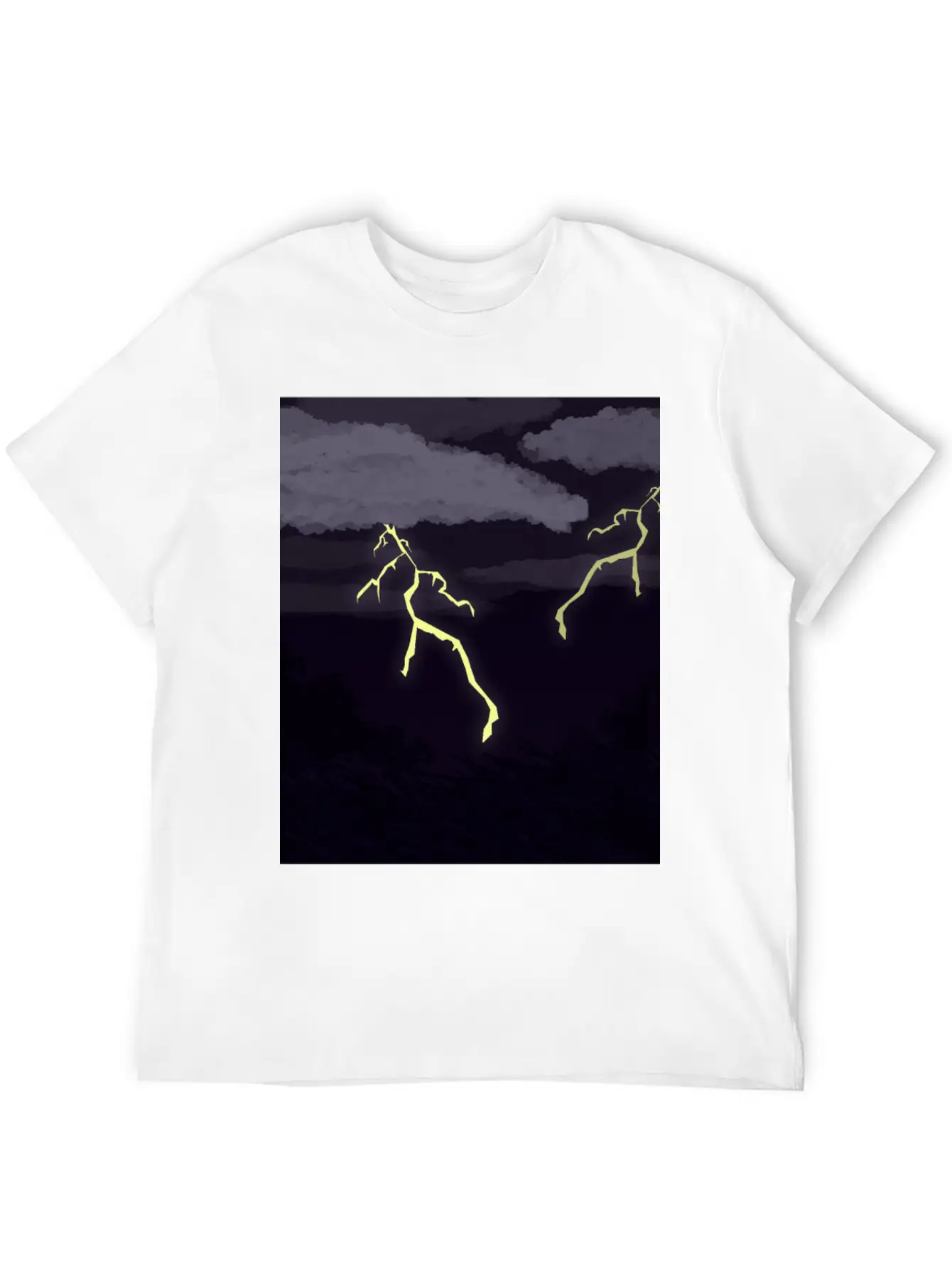 Lightning Thunder Unisex Casual T-Shirt – Clean Design For Daily Comfort