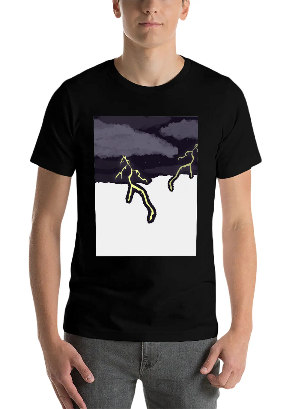 Lightning Thunder Unisex Casual T-Shirt – Clean Design For Daily Comfort