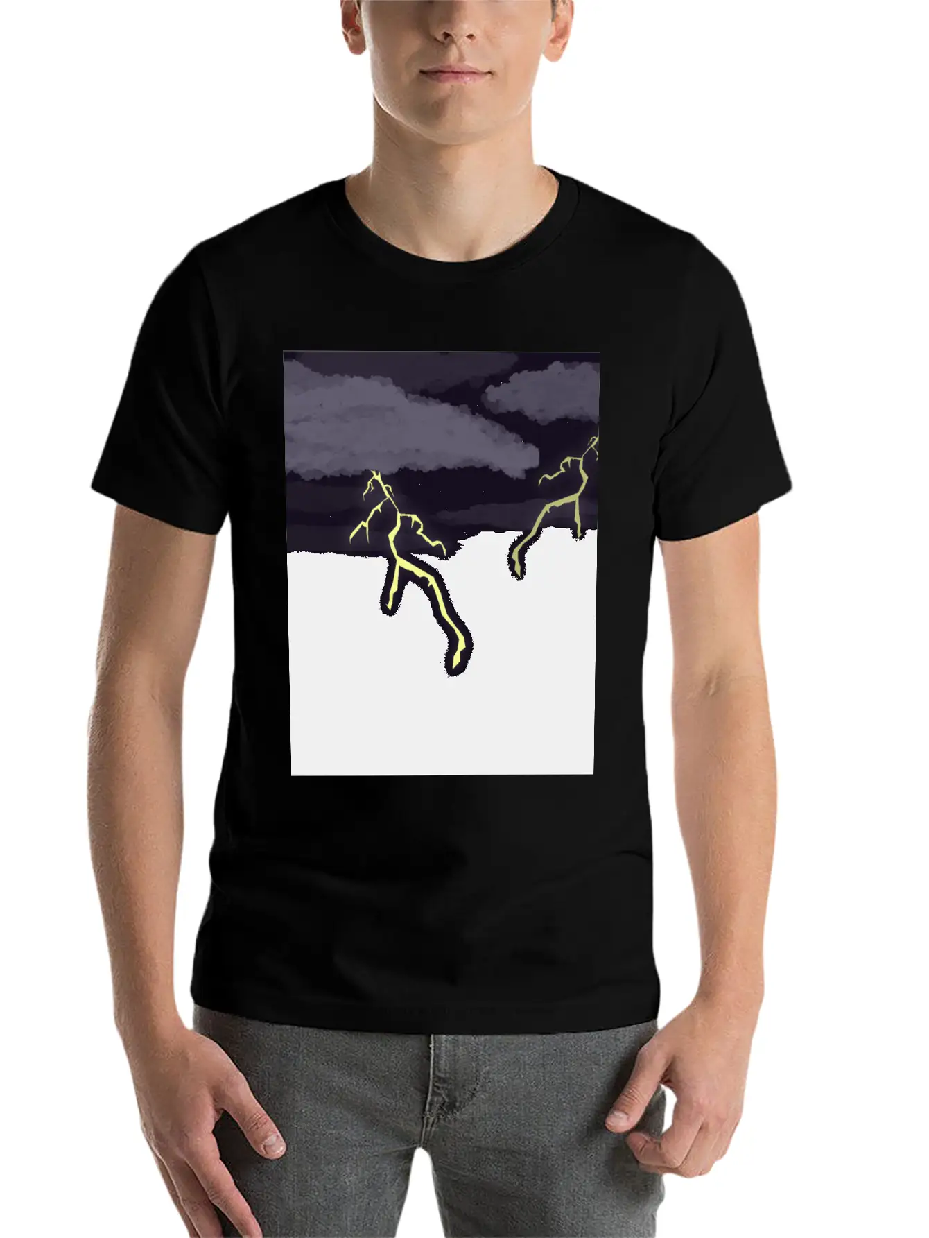 Lightning Thunder Unisex Casual T-Shirt – Clean Design For Daily Comfort