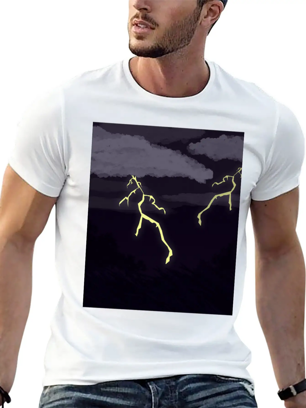 Lightning Thunder Unisex Casual T-Shirt – Clean Design For Daily Comfort