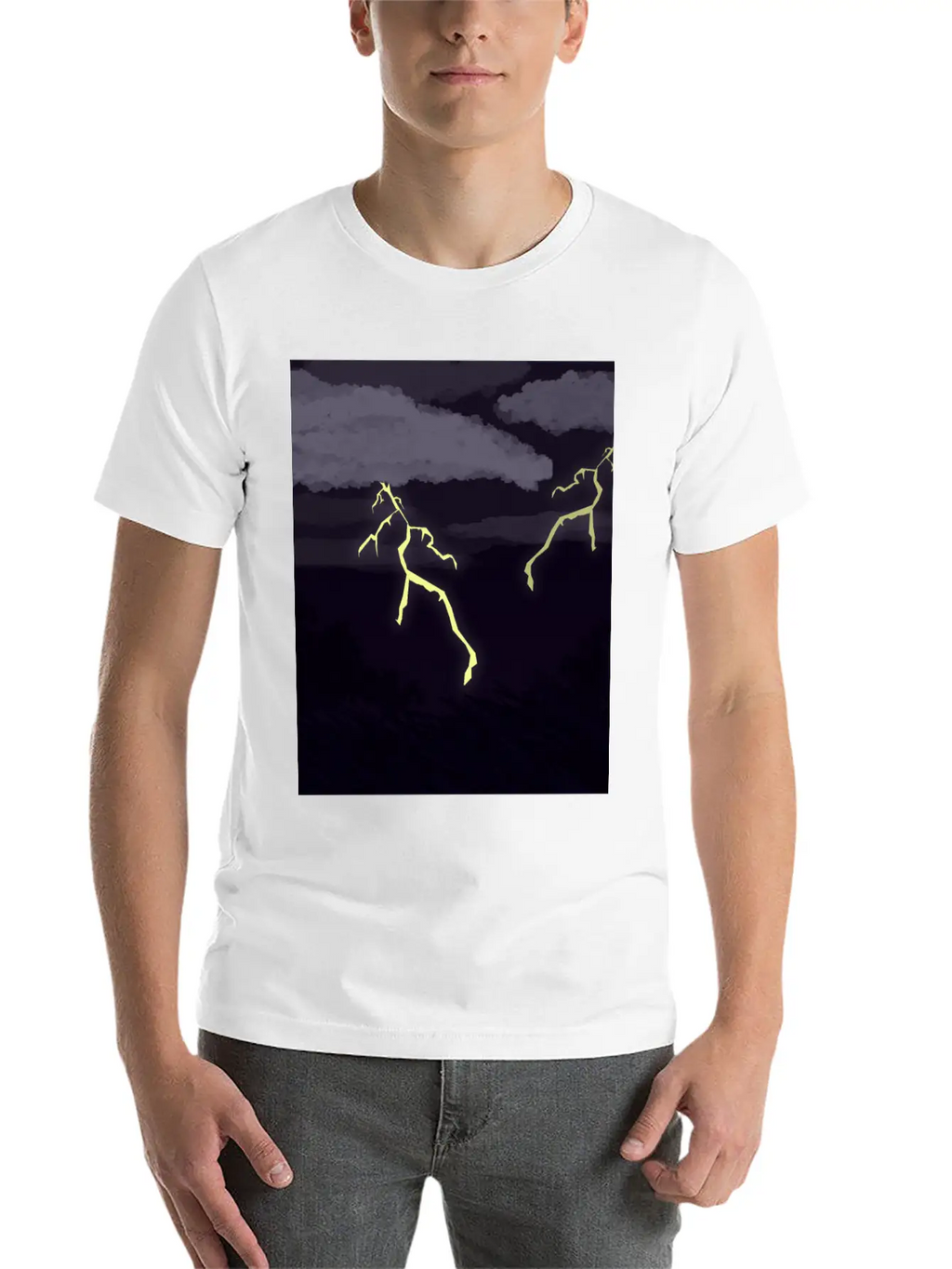 Lightning Thunder Unisex Casual T-Shirt – Clean Design For Daily Comfort