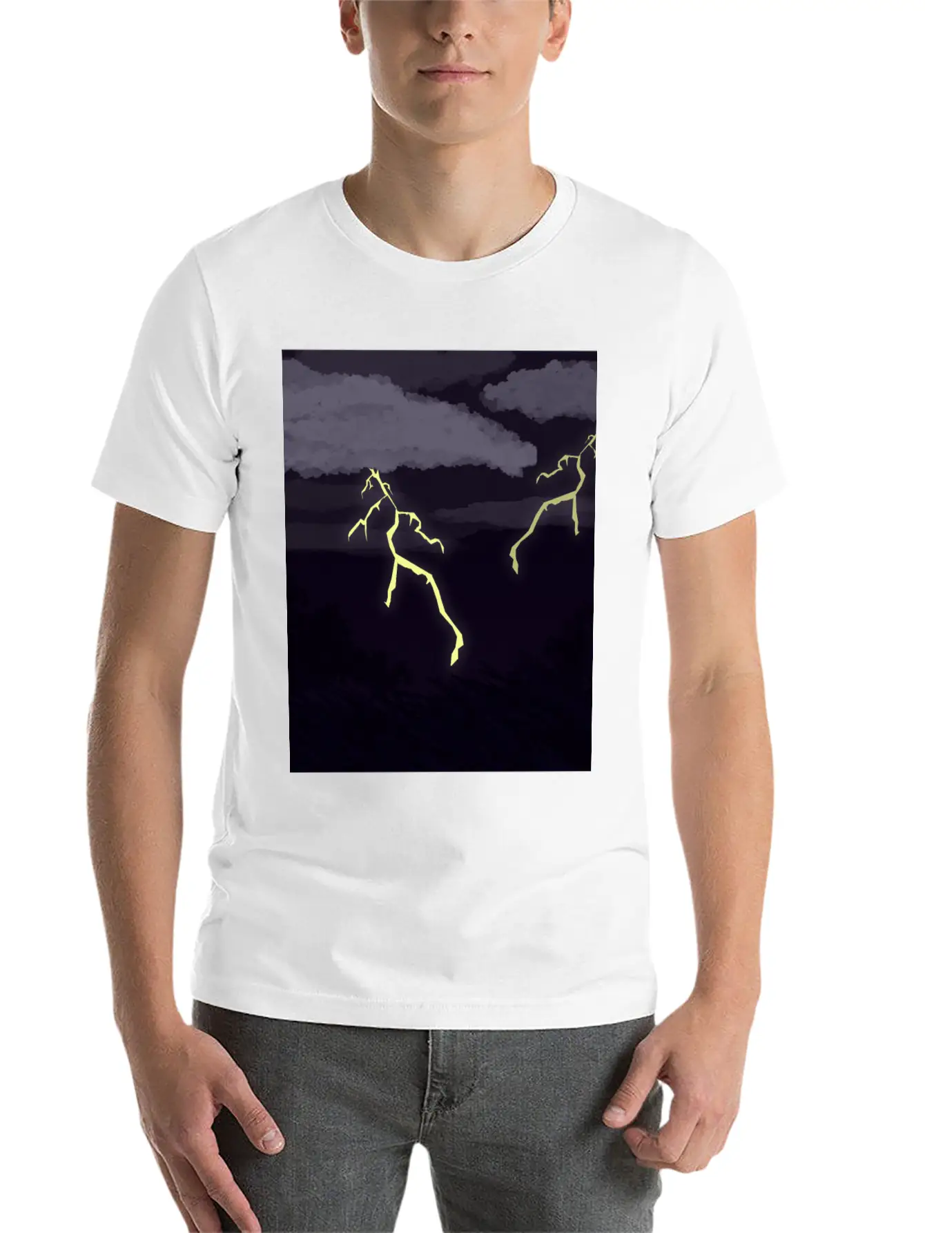 Lightning Thunder Unisex Casual T-Shirt – Clean Design For Daily Comfort
