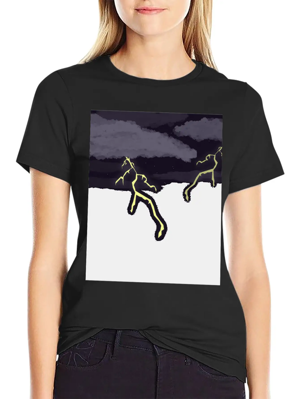 Lightning Thunder Unisex Casual T-Shirt – Clean Design For Daily Comfort