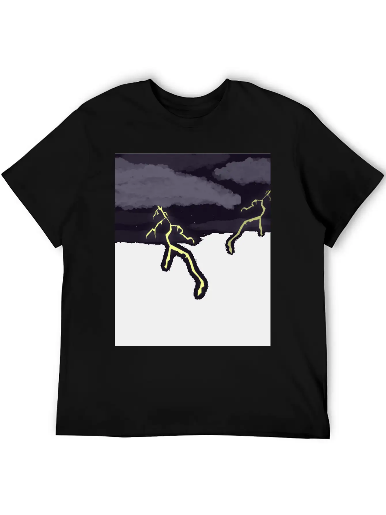 Lightning Thunder Unisex Casual T-Shirt – Clean Design For Daily Comfort
