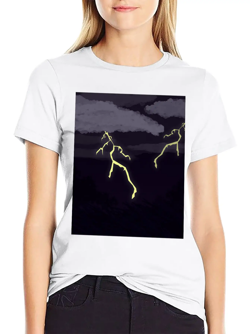 Lightning Thunder Unisex Casual T-Shirt – Clean Design For Daily Comfort