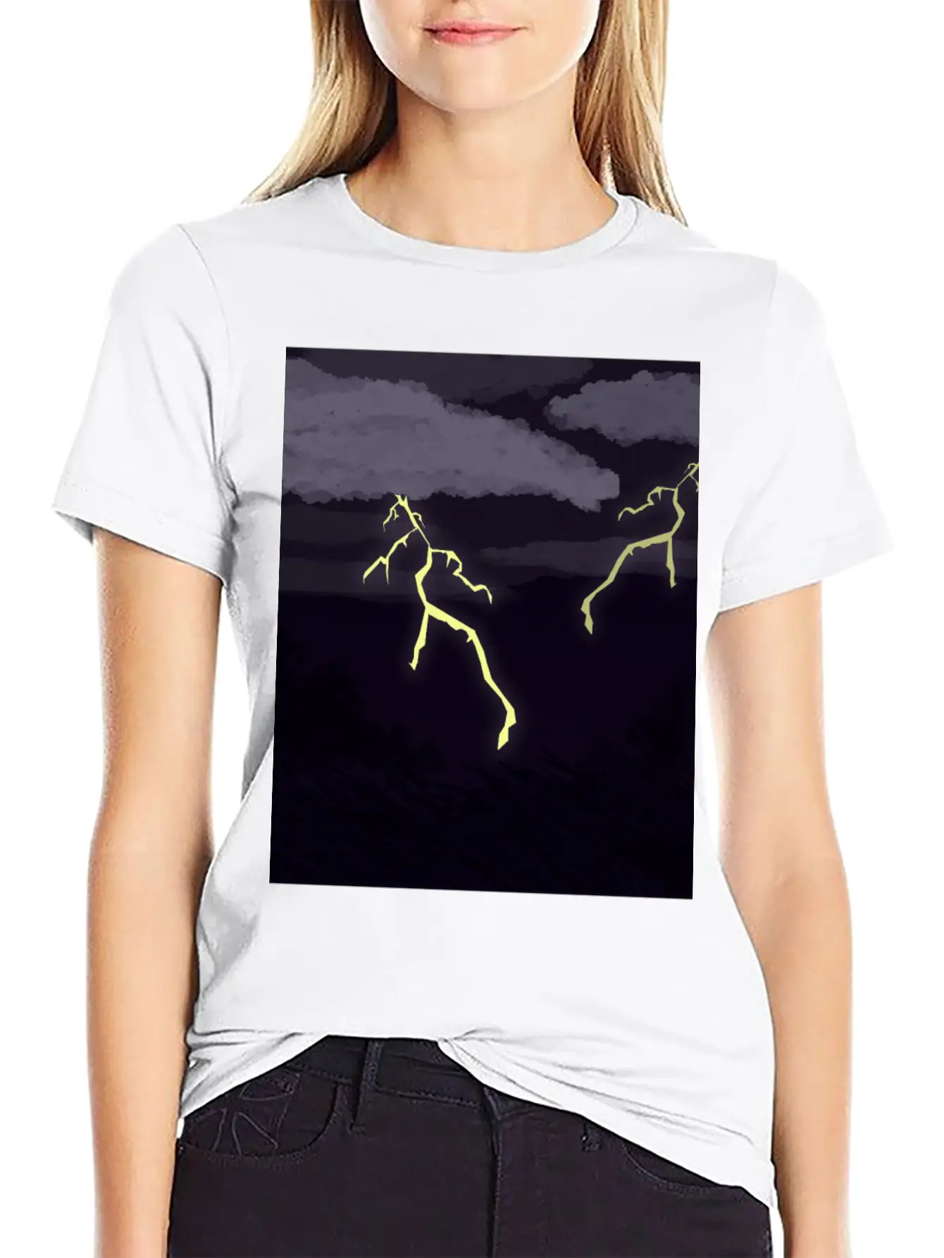 Lightning Thunder Unisex Casual T-Shirt – Clean Design For Daily Comfort