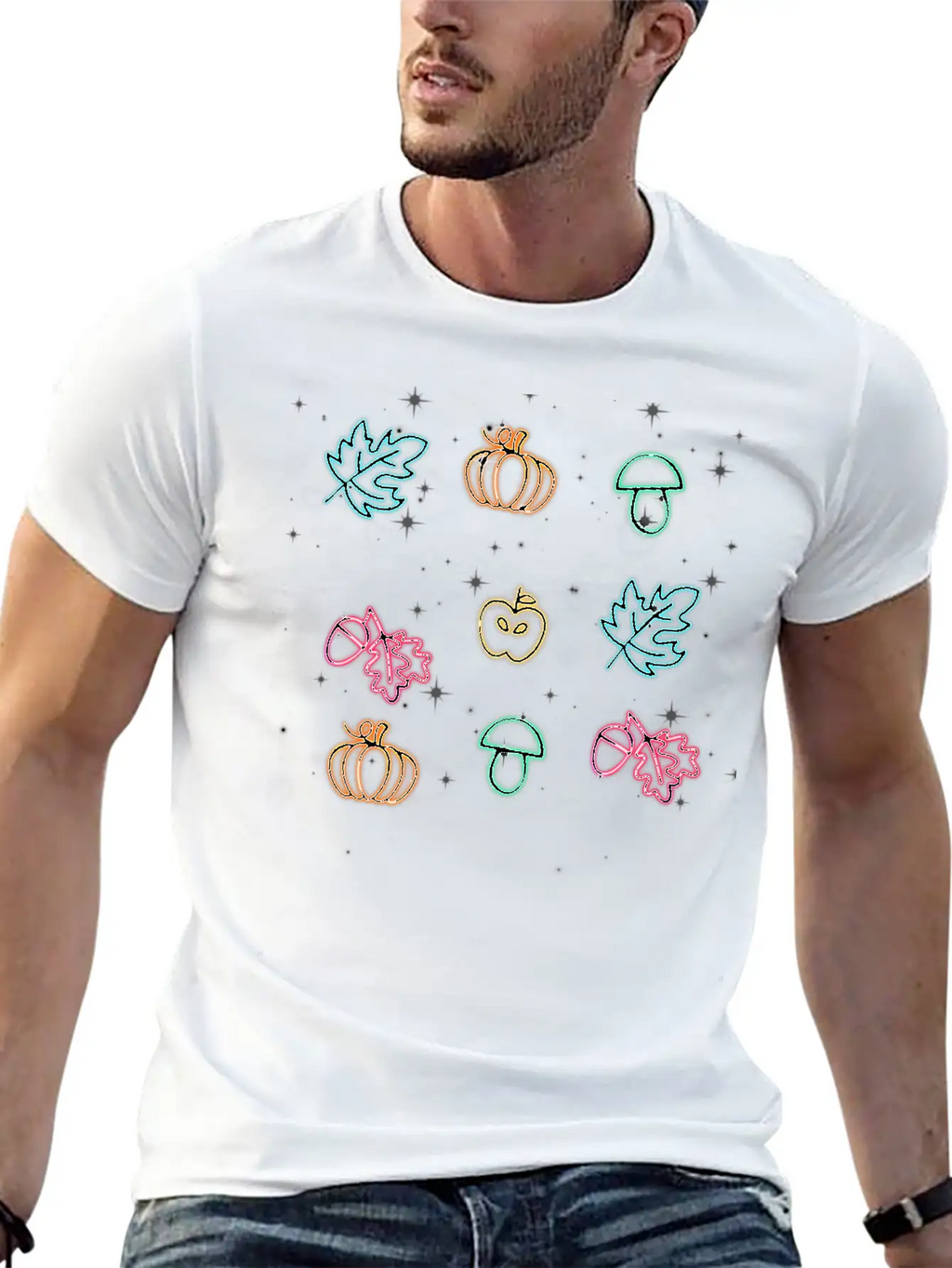 Lights Art Unisex Casual T-Shirt – Clean Design For Daily Comfort