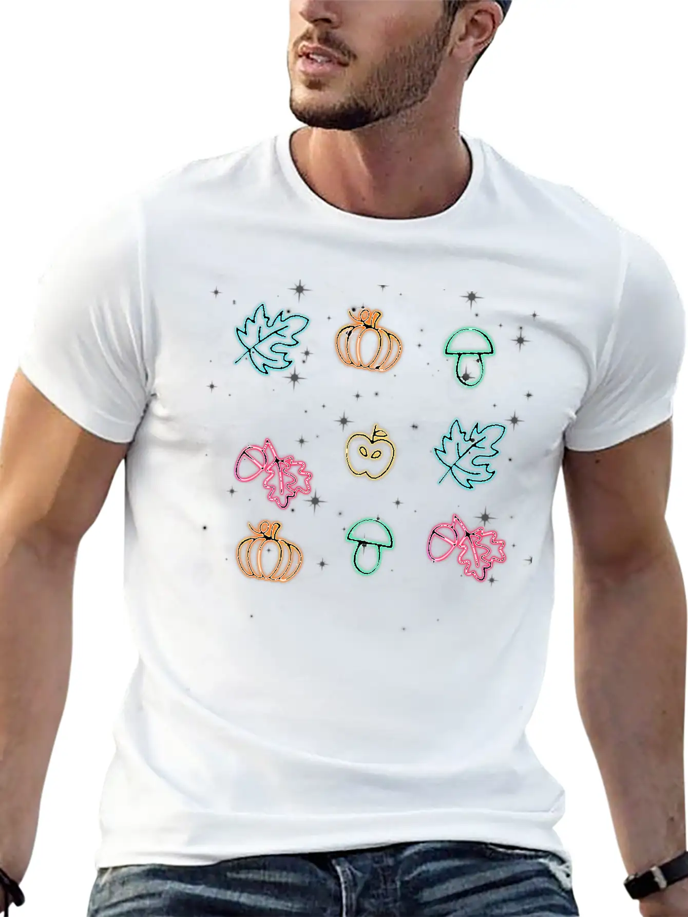Lights Art Unisex Casual T-Shirt – Clean Design For Daily Comfort