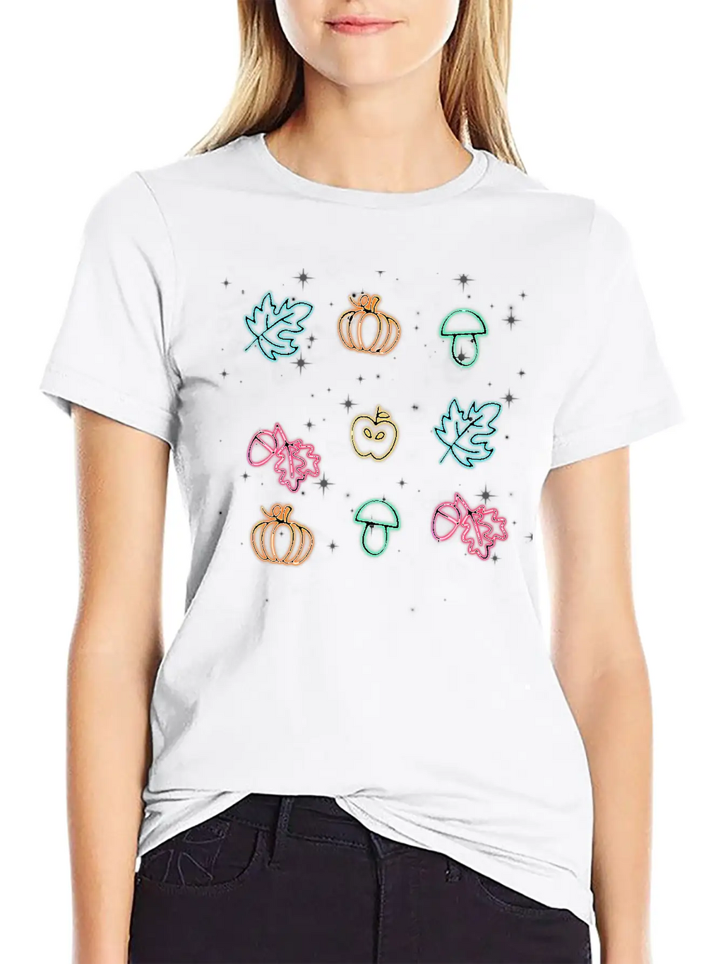 Lights Art Unisex Casual T-Shirt – Clean Design For Daily Comfort